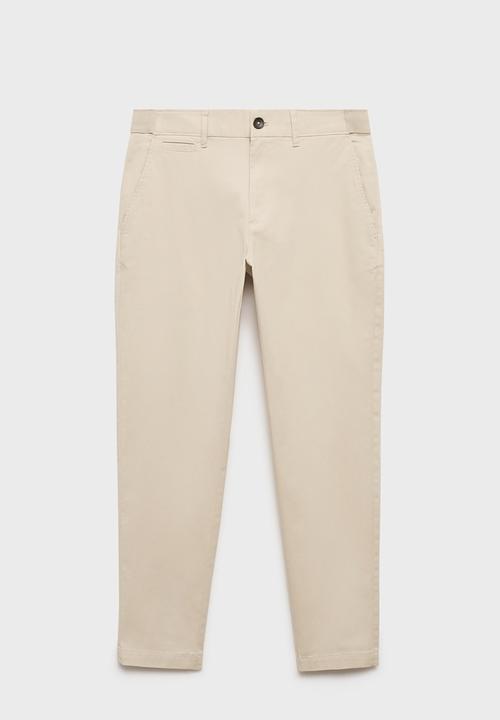MANGO - Trousers prato - ligth beige