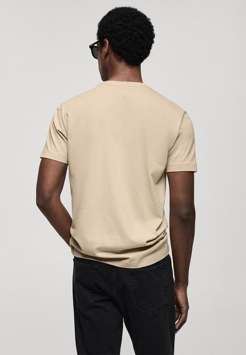 MANGO - T-shirt cherlo - beige