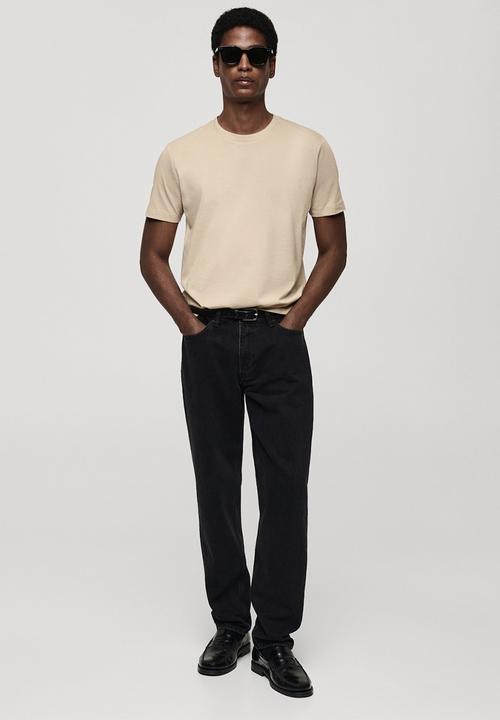 MANGO - T-shirt cherlo - beige