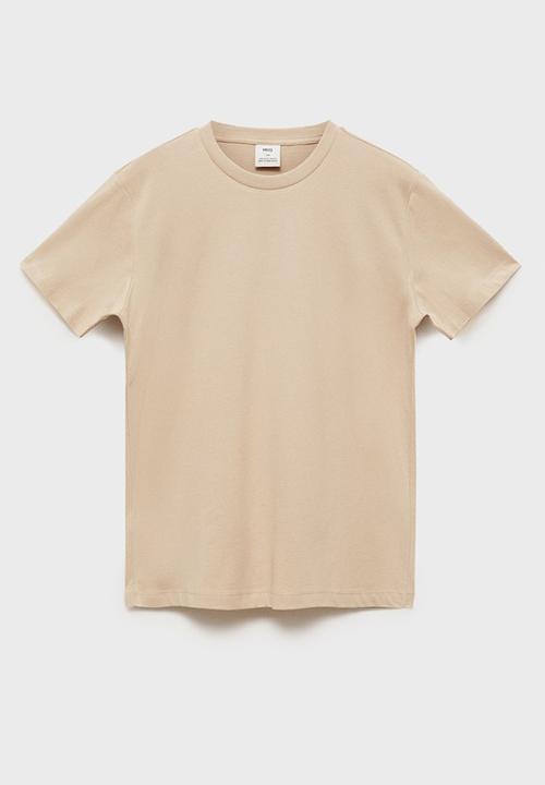 MANGO - T-shirt cherlo - beige