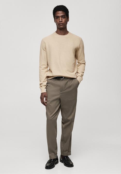 MANGO - Sweater ten - sand