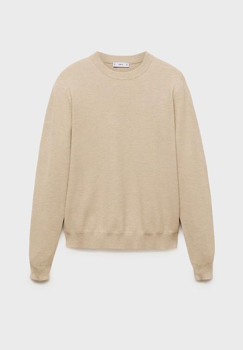 MANGO - Sweater ten - sand