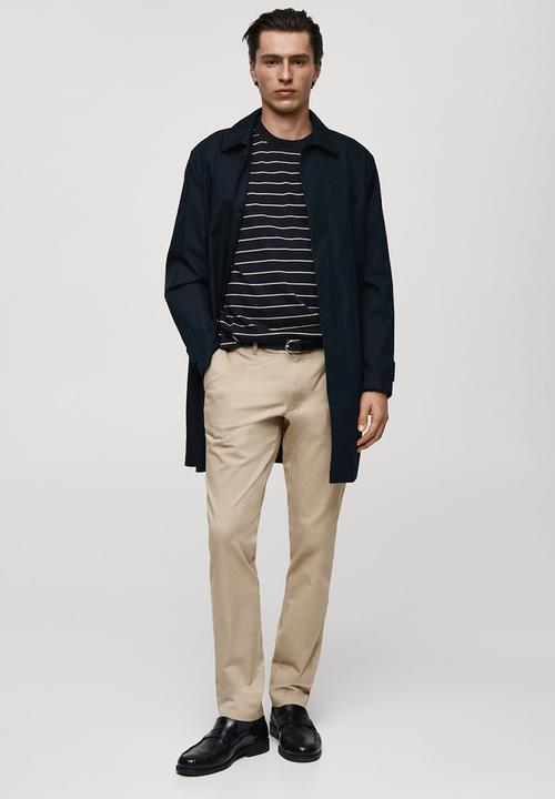 MANGO - Trousers barna - beige
