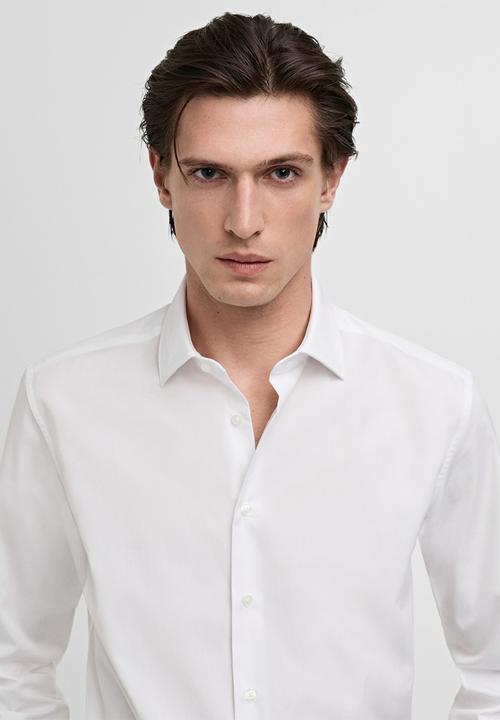 MANGO - Shirt emeritol - white