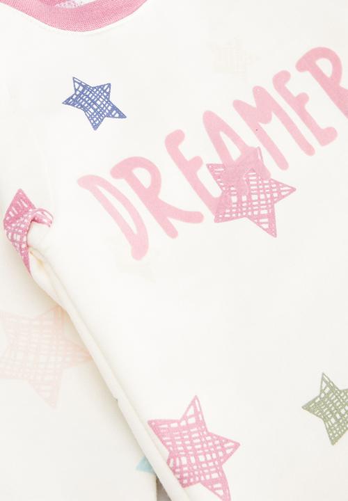 Pop Candy - Dreamer top and bottom set - pink & white
