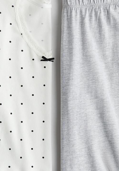 H&M - Jersey pyjamas - White Spotted