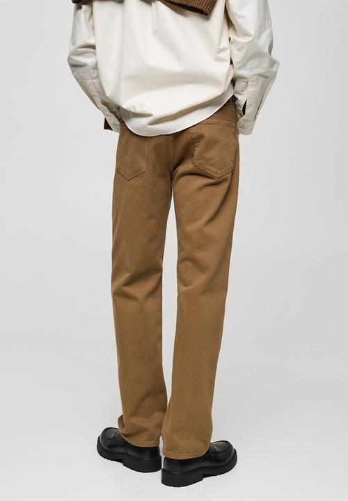 MANGO - Jeans shinne - camel