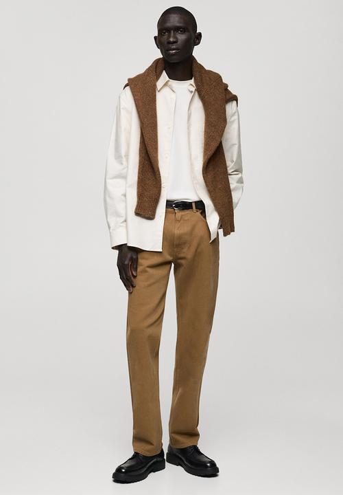 MANGO - Jeans shinne - camel