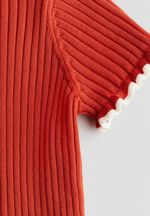 H&M - Rib-knit top - Red