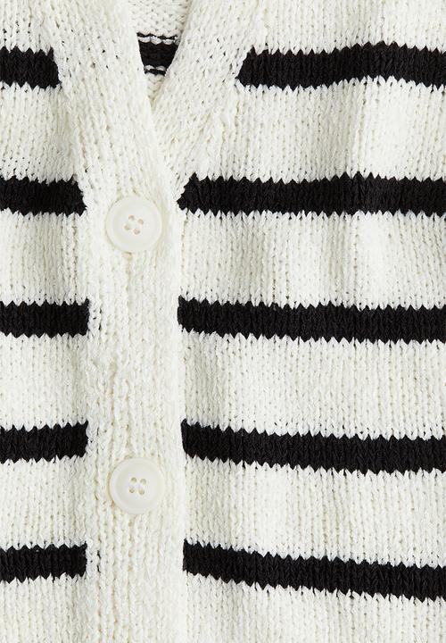 H&M - Cardigan - white striped
