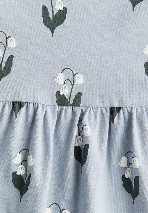 H&M - Printed cotton dress - Light blue Flowers
