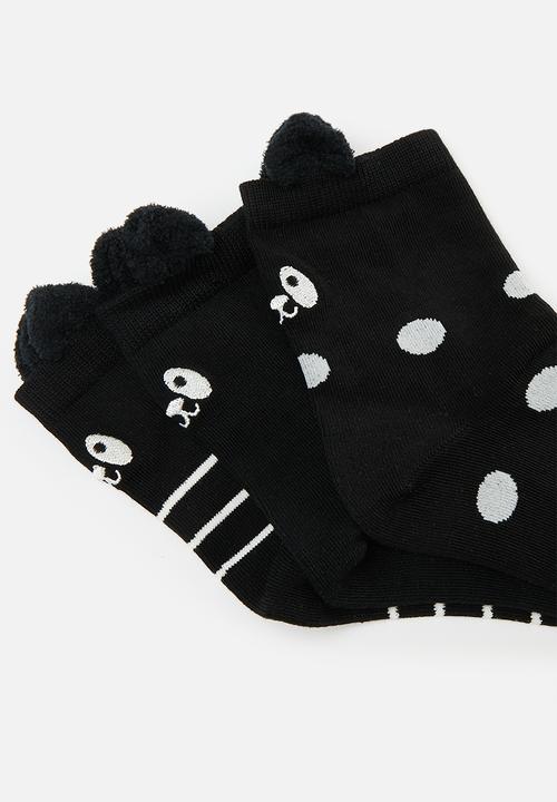 Pop Candy - 3 Pack socks set-black