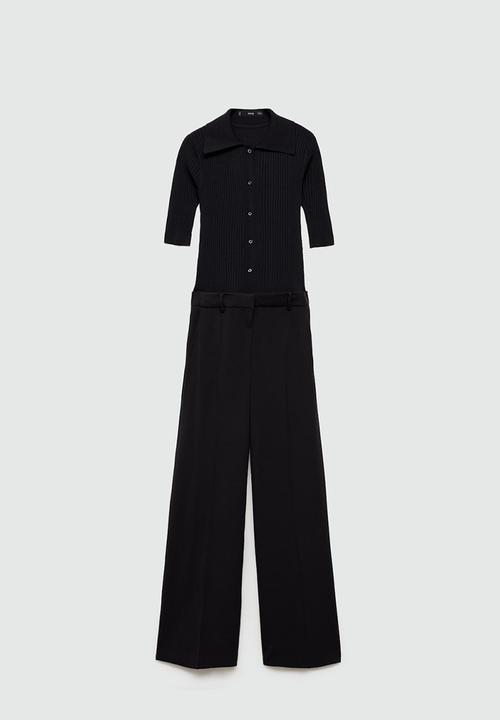 MANGO - Jumpsuit Luna -  Black