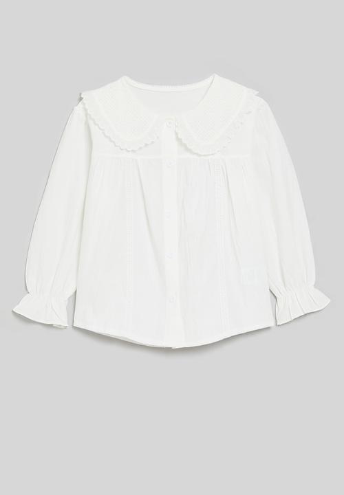Pop Candy - Peter pan collar shirt - white