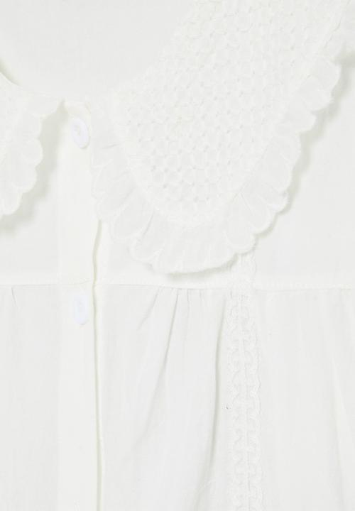 Pop Candy - Peter pan collar shirt - white