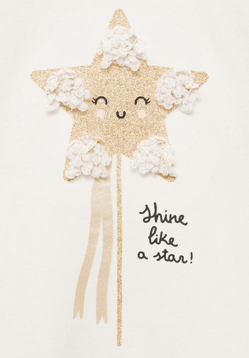 MANGO - T-shirt star - natural