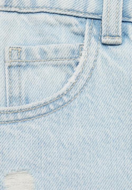 MANGO - Jeans mom8 - open blue