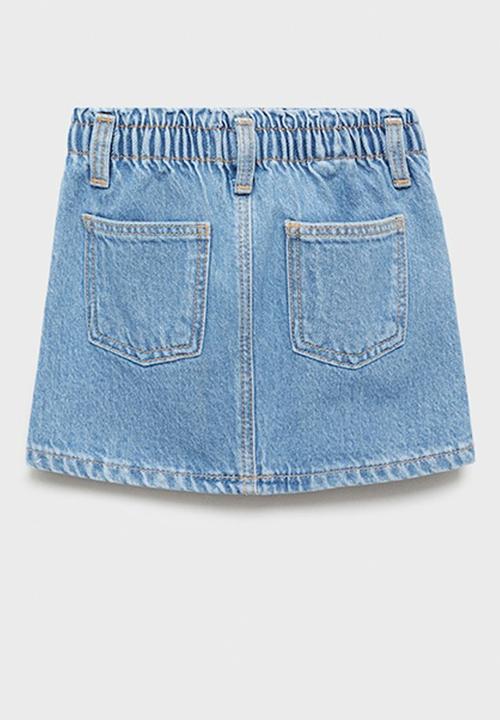 MANGO - Skirt cindy - open blue