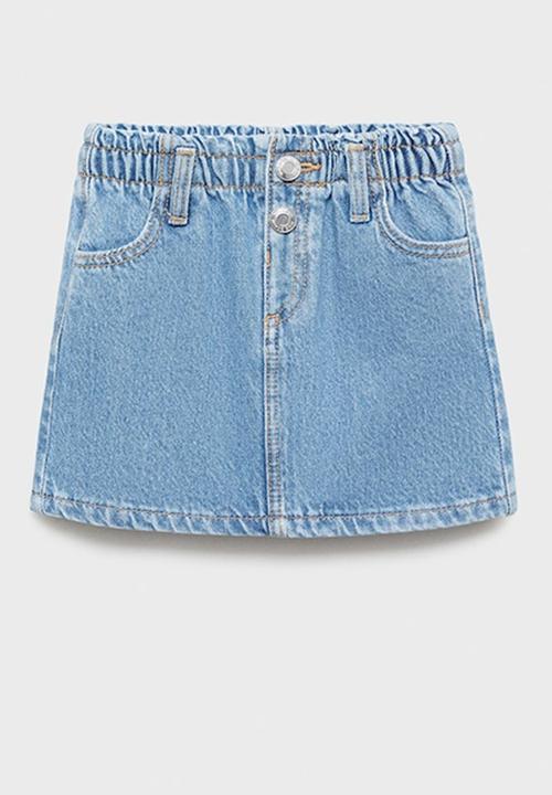 MANGO - Skirt cindy - open blue