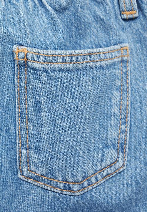 MANGO - Skirt cindy - open blue