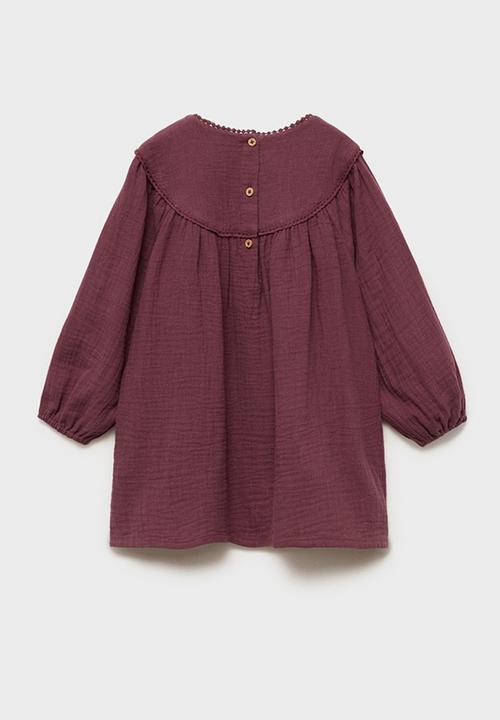 MANGO - Dress berry - dark red