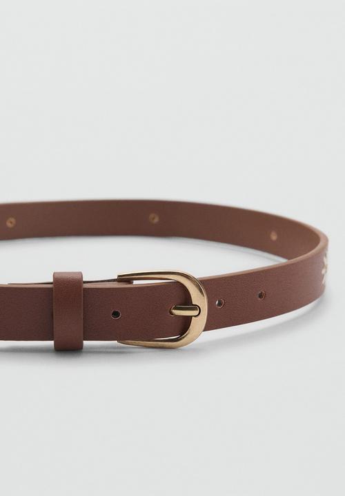 MANGO - Belt marga - brown
