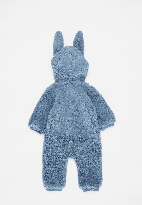 Pop Candy - Hooded zip thru romper-blue