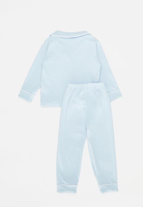 Pop Candy - Contrast piping pj set-blue