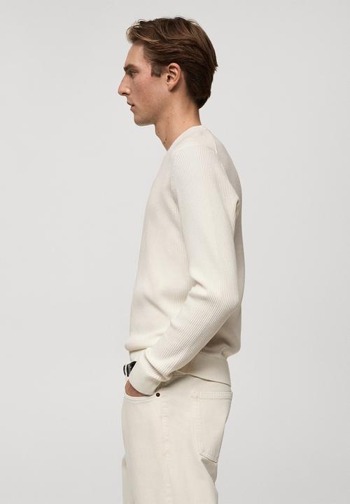 MANGO - Sweater Antigua - Offwhite