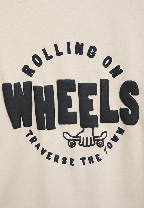 MANGO - T-shirt wheels - natural