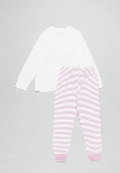 Pop Candy - Striped pj set - pink & white