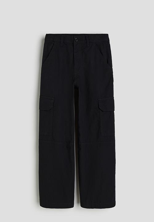 H&M - Wide cargo trousers - Black