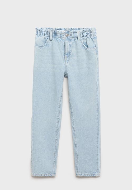 MANGO - Jeans paperbag - open blue