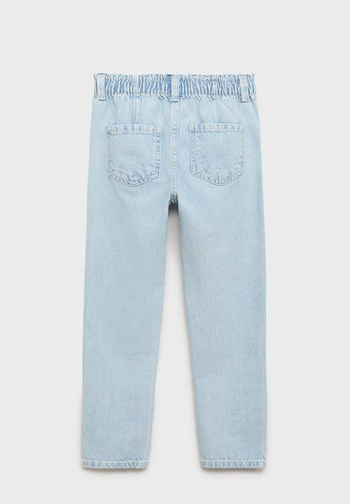 MANGO - Jeans paperbag - open blue