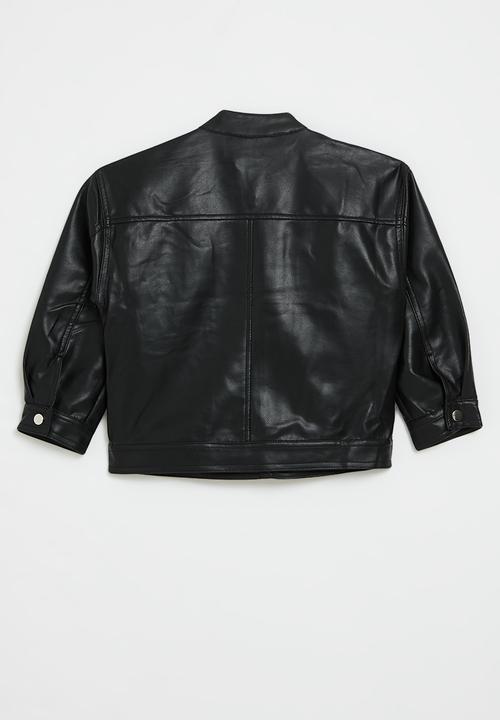 Pop Candy - Faux leather jacket -black