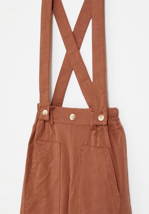 Pop Candy - Pinafore pants - rust