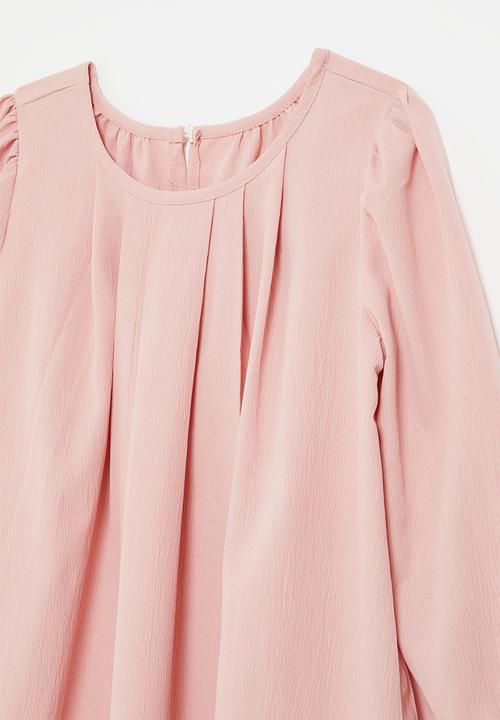 Pop Candy - Pleated neckline dress - pink