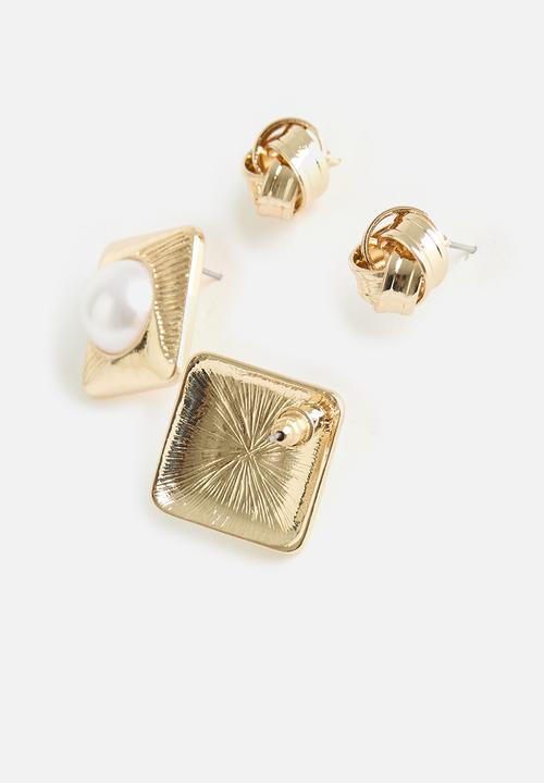 Tessa Design - Emilia knotted earring set - gold