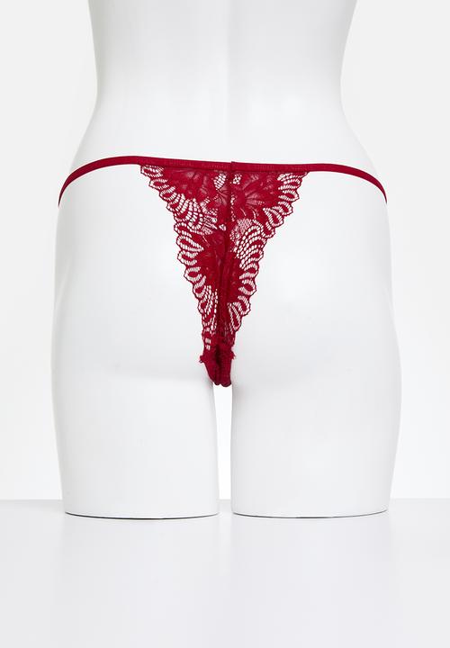 KANGOL - 3 pack lace brazilian - red/black/milk