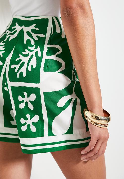 Superbalist - Border wrap mini skort - green potato