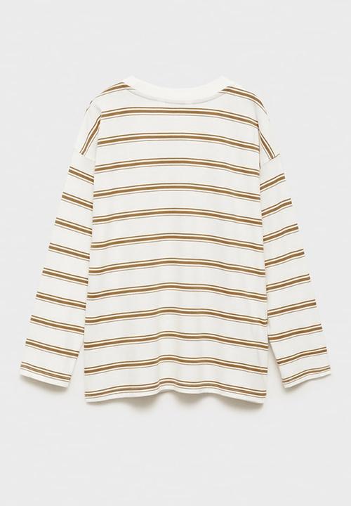 MANGO - T-shirt noretro - dark yellow