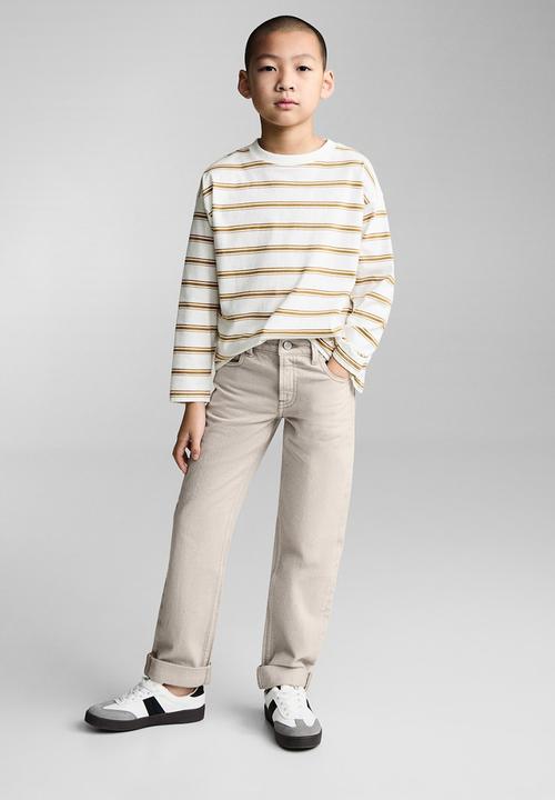 MANGO - T-shirt noretro - dark yellow