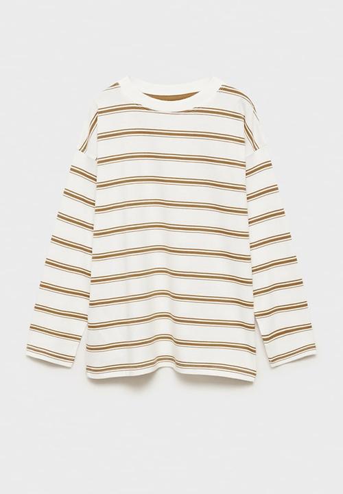 MANGO - T-shirt noretro - dark yellow
