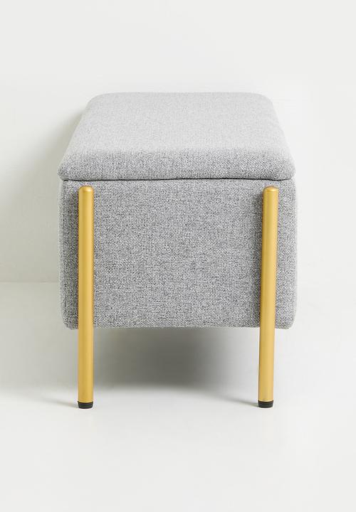 Sixth Floor - Mischa storage ottoman - grey