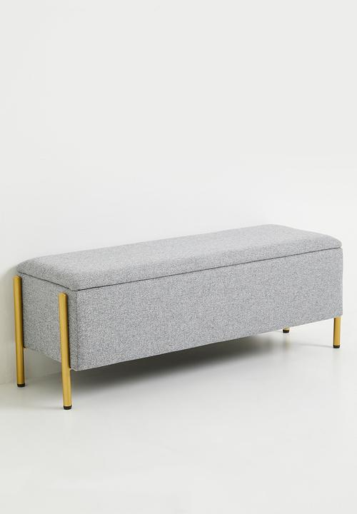 Sixth Floor - Mischa storage ottoman - grey