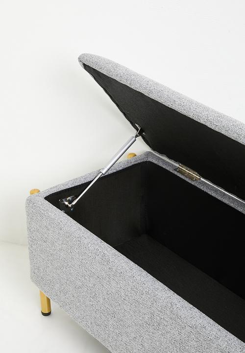 Sixth Floor - Mischa storage ottoman - grey