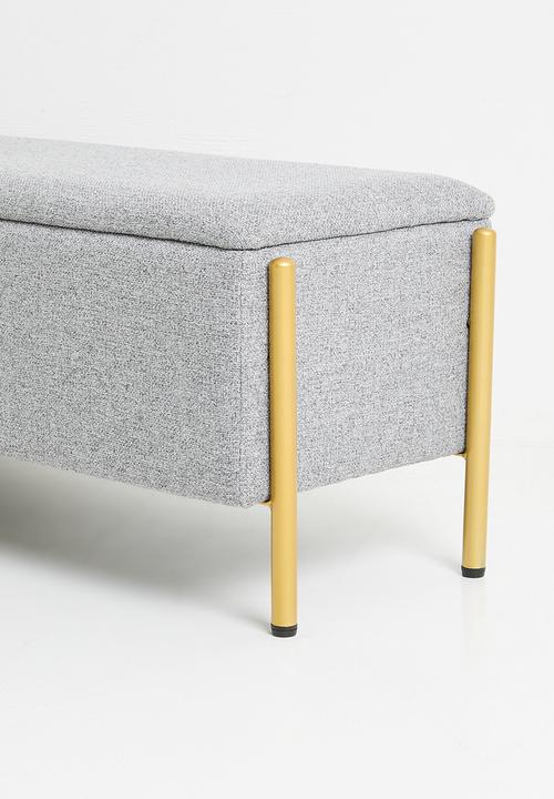 Sixth Floor - Mischa storage ottoman - grey