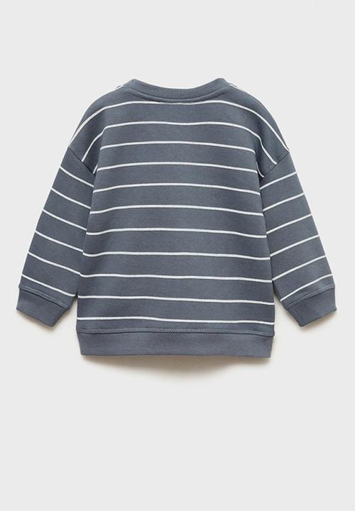 MANGO - Sweatshirt stripeb8 - medium blue