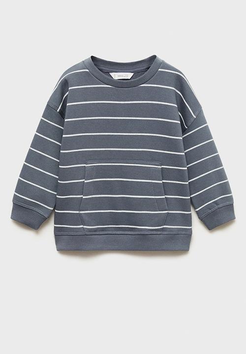 MANGO - Sweatshirt stripeb8 - medium blue