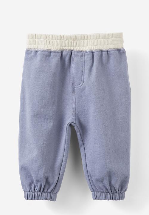 Cotton On - Bundle alma drop shoulder sweater & felix track - steel/happy colourblock